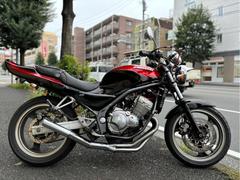 カワサキ　ＢＡＬＩＵＳ　黒／赤ボールカラー　メッキ集合管　ロングテール　Ｒフェンダーレス仕様