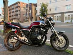 ホンダ　ＣＢ４００Ｓｕｐｅｒ　Ｆｏｕｒ　ＣＢＸ２型カラー　モリワキＪＭＣＡマフラー　タックロールシート　アップハン　サスペンション