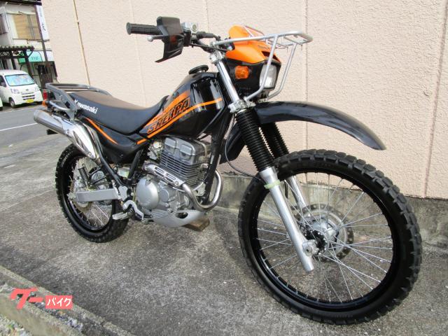 カワサキ スーパーシェルパ ＫＬ２５０Ｇ フロント・リヤキャリア ナックルガード付き｜ＴＨＲＥＥ ＳＴＡＲＳ ｍｏｔｏｒ ｃｙｃｌｅ｜新車・中古バイク なら【グーバイク】