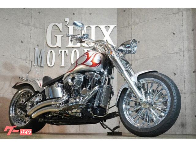 ＦＬＳＴＦ　ファットボーイ　エアサス　社外フル外装　バンスマフラー　２５０ｍｍリアキット　前後ＰＭホイール　社外トリプルツリー