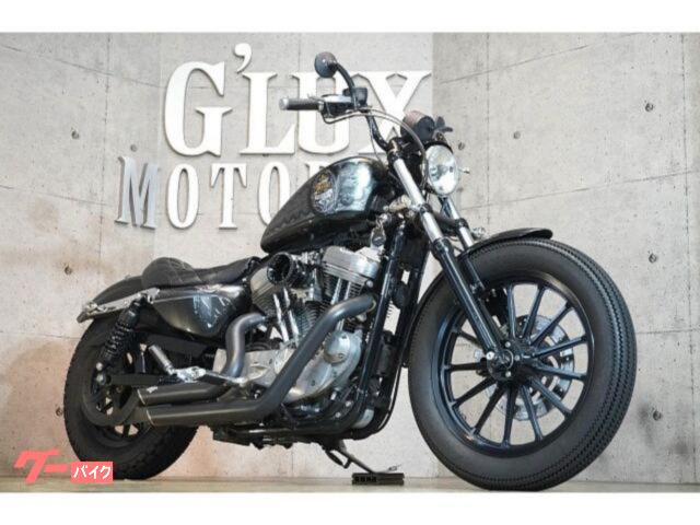 XL883L ロー カスタムペイント Twin−tec バンスマフラー HSRキャブ ソロシート ビンテージタイヤ サイドナンバー