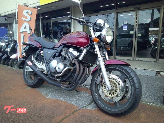 ＣＢ４００Ｓｕｐｅｒ　Ｆｏｕｒ　水冷４サイクル４気筒エンジン　モリワキショート管　アップハンドル　ワインレッド