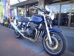 スズキ　ＩＮＡＺＵＭＡ４００　油冷４サイクル４気筒エンジン　ＷＲ’Ｓマフラー　純正ブレンボキャリパー　メタリックネイビー