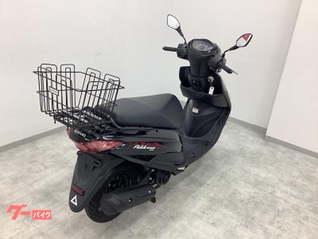 スズキ アドレス125 フラットシート仕様 リアかご装備・2020年