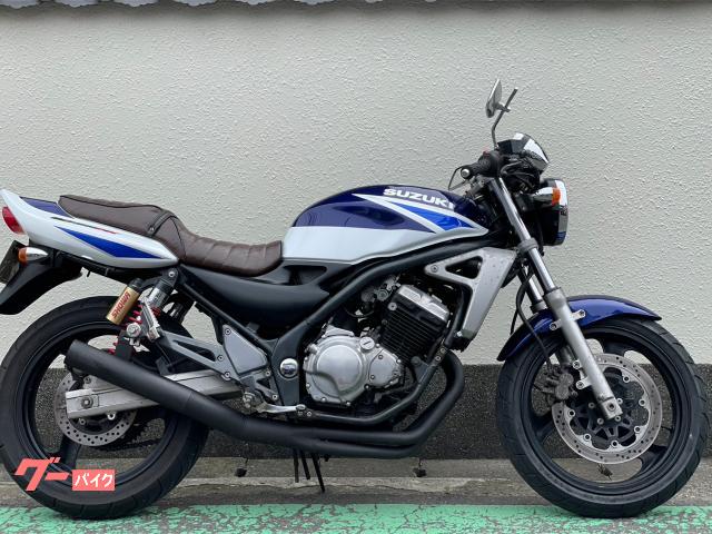 ＧＳＸ２５０ＦＸ　純正オリジナルカラー　茶色ブラウンシート　フロント周りＯ／Ｈ新品　タイヤ前後新品　ショート管マフラー