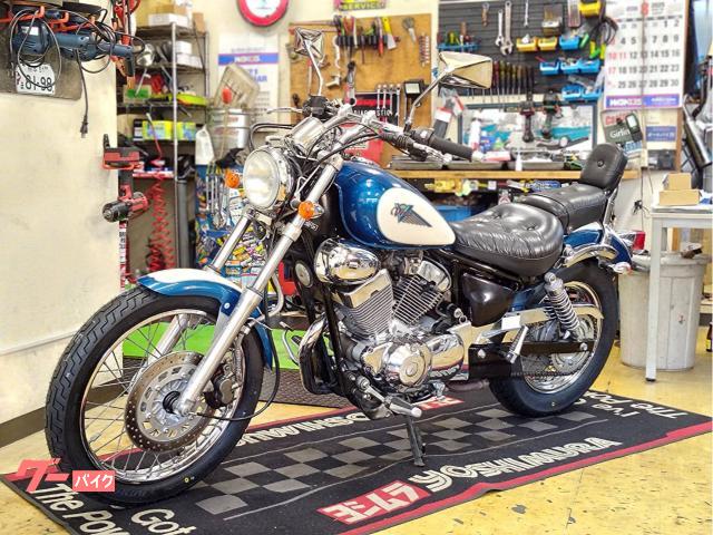 ＸＶ２５０ビラーゴ　タイヤ前後新品　キャブレタ−分解洗浄　インマニ新品　チェーン新品　ＮＧＫプラグ新品　バッテリ新品　ＬＥＤライト