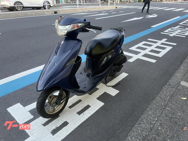 スズキ アドレスV50  リアタイヤ新品！ 4スト、インジェクション 通勤通学にオススメ♪ 走行テスト済み 関東圏内即日配送可能です！ スズキ アドレスV50 インジェクション メットイン リアキャリア 青
