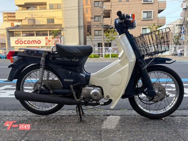 ホンダ スーパーカブ90カスタム 2002年 3速 リアキャリア 青