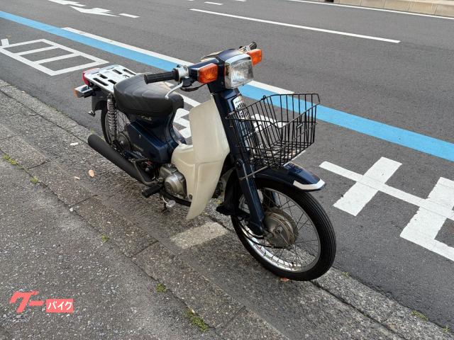 ホンダ スーパーカブ90カスタム 2002年 3速 リアキャリア 青