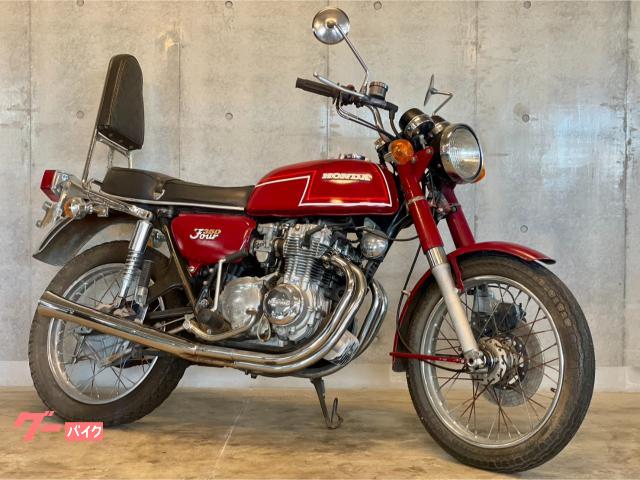 ＣＢ３５０Ｆｏｕｒ　レッド　社外ダブルメガホンマフラー