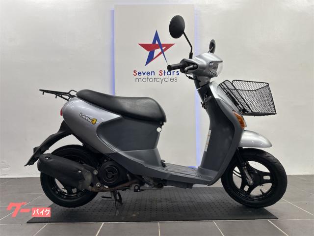 レッツ４　ＦＩ　ガソリン残量メーター付き　前カゴ付き　メットインスクーター　インジェクション搭載　フラットステップボード