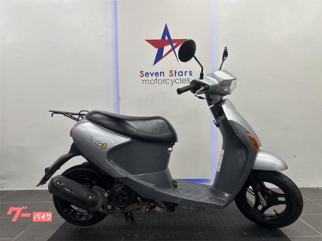 レッツ4 FI ガソリン残量メーター インジェクション搭載 メットインスクーター フラットステップボード リアキャリア付き