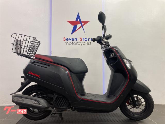 ダンク　ＤＵＮＫ　ＦＩ　フロントディスクブレーキ　ＥＳＰエンジン　サイドスタンド付き　シガーソケット標準装備　リアキャリア付き