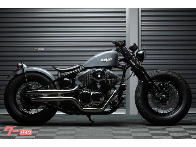 ハードテイル　サンダー２５０　グレー　新車　リジットフレーム　スプリンガーフォーク　Ｖツインエンジン