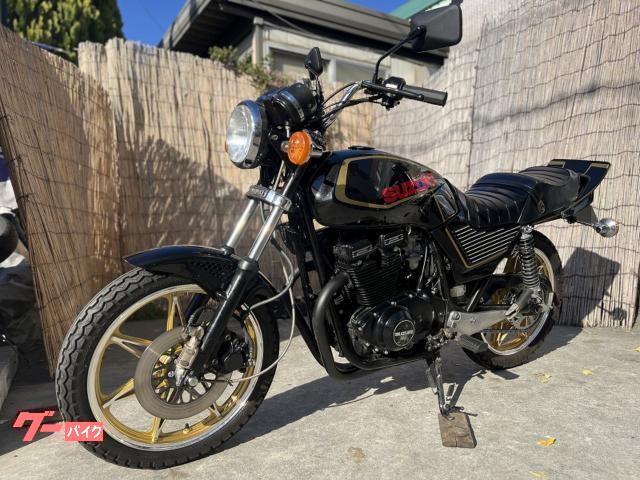 スズキ GSX400E ゴキ ゴールドライン鏡面BLACKカスタム