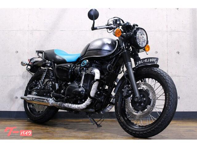 Ｗ８００　カフェ　ＥＴＣ２．０・グリップヒーター・バーエンドミラー等　２０２１モデル　取扱説明書あり