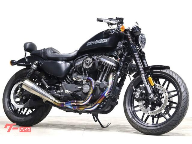 Harley Davidson XL1200CX ロードスター スポーツスター 64900389 64900390 HD純正 マフラー エキパイ サイレンサー ステー他 一式セット 新車外し