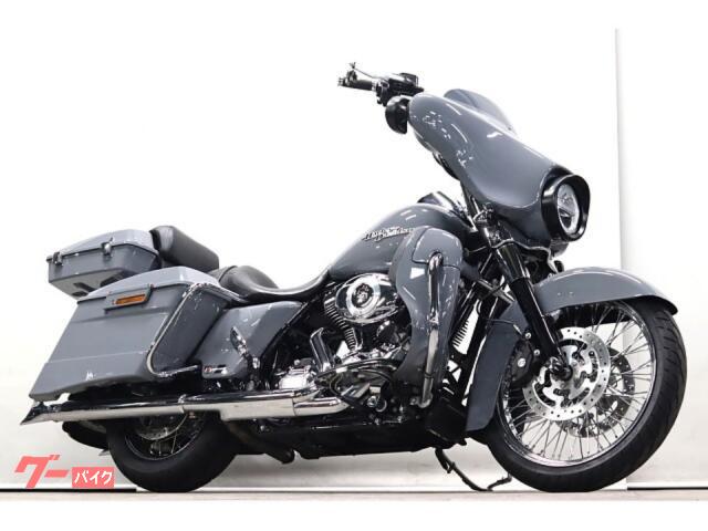 ＦＬＨＸ　ストリートグライド　ＴＣ１０３　２０１２ｙＭ　チョロスタイル　フィッシュテールマフラー　２１インチスポークホイール