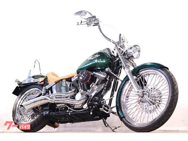 ＦＸＳＴＣ　ソフテイルカスタム　２００８ｙ　ＤＩＲＥＣＴＬＩＮＫチューニング　ＶＡＮＣＥフルエキ　ＤＮＡホイール　エイプハンドル
