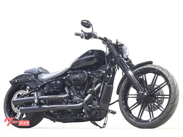 ＦＸＢＲＳ　ソフテイル　ブレイクアウト１１４　ブラックアウト　ＬＥＧＥＮＤエアサス　ＣＯＢＲＡマフラー　ＴＲＩＪＹＡサイドナンバー