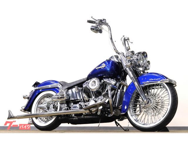 ＦＬＳＴＮ　ソフテイルデラックス　チョロスタイル　ＤＮＡホイール　Ｓ＆Ｓギアカム　Ｂａｓｓａｎｉシャークテイル　ＥＴＣ