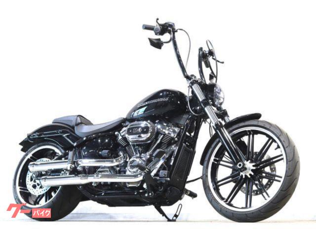 ＦＸＢＲＳ　ソフテイル　ブレイクアウト１１４　ＣＯＢＲＡマフラー　Ｈａｒｌｅｙ純正ＯＰハンドル　ＫＩＪＩＭＡウインカー・フェンダー