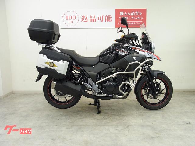 Ｖ−ストローム２５０　フォグランプ／エンジンガード／ＧＩＶＩトップケース＆純正サイドパニア装備