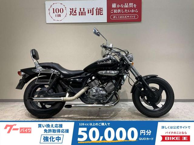 エリミネーター２５０Ｖ　２００７年最終モデル　スラッシュカットマフラー　バックレスト　サイドバッグサポート
