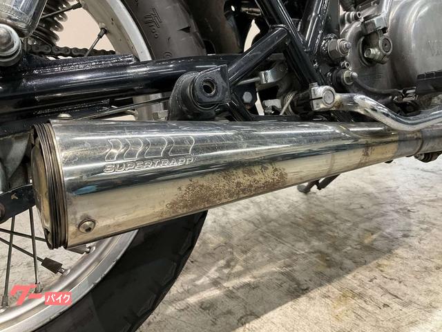 SR400 RH01J スーパートラップ マフラー SR400 マフラー 社外 中古 バイク 部品 スーパートラップ風 メガホン