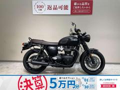 ＴＲＩＵＭＰＨ　ボンネビルＴ１２０　マットブラック　２０２４年モデル　ワンオーナー　バーエンドミラー　グラブバー　サイドバッグサポート