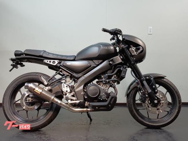 XSR155 ヨシムラマフラー ロケットカウル カフェ仕様 スマホホルダー