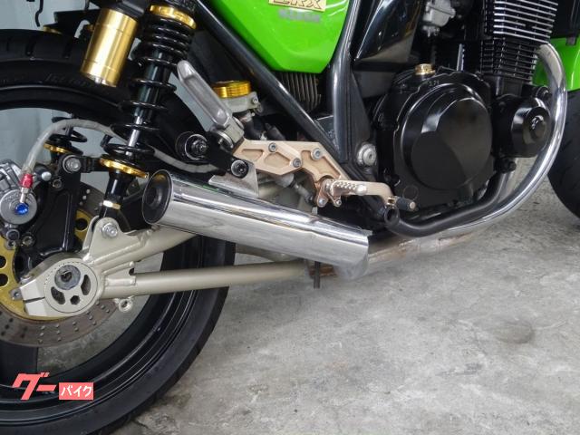 カワサキ ZRX400 後期 ライムグリーン ショート管マフラー