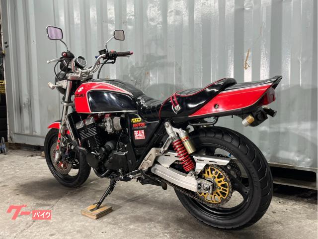 スズキ GSX400インパルス ヨシムラ管 タックロールシート バック