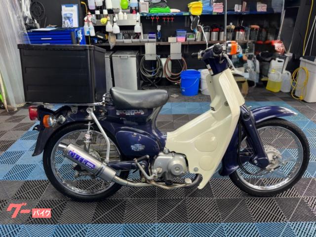 スーパーカブ５０ＤＸ　ＯＶＥＲマフラー　リアボックス　パワーフィルター　ＬＥＤヘッドライトバルブ　メッキリアサスペンション