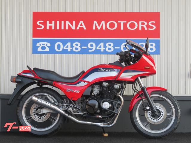 ＧＰＺ４００　Ｂ０３０９　ＫＥＲＫＥＲ集合管　外装ＮＥＷペイント済み　エンジンガード