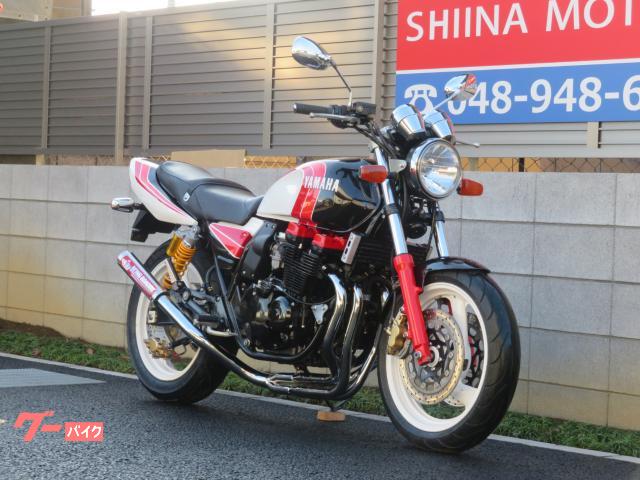 ヤマハ XJR400 B0378 キングロード88集合管 前後ホワイト