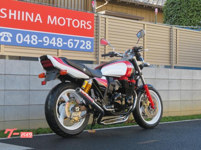 ヤマハ XJR400 B0378 キングロード88集合管 前後ホワイト