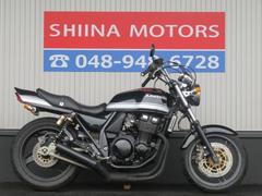 カワサキ　ＺＲＸ４００　Ｂ０２７０　ブラック集合管　アップハンドル　前後ブラックホイール　フェンダーレス