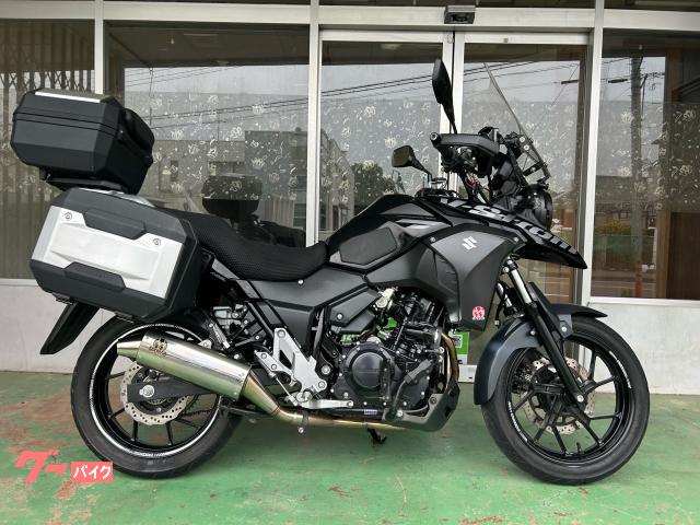 Ｖ−ストローム２５０　ＡＢＳ　３点純正パニア　ＳＰ忠男フルエキ　フォグ　前後ドラレコ　グリップヒーター