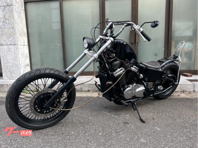 ホンダ スティード400 チョッパースタイル ブラックアウトフル