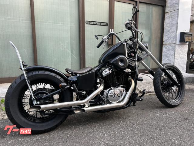 ホンダ スティード400 チョッパースタイル ブラックアウトフル