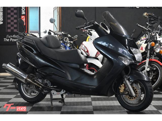 マジェスティ125FI 最終型 スーパーコンバットマフラー リアキャリア付き