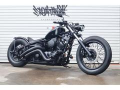 ヤマハ　ドラッグスター４００　ベントマフラー　トリプルツリー　クラシックタイヤ新品　サイドナンバー　　車検２年付き　ＵＳエアクリ