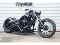 ヤマハ　ドラッグスター４００　エグリストレッチ　トリプルツリー　ベントマフラー　ブラックアウト　ＵＳエアクリ　ニューロッドカスタム