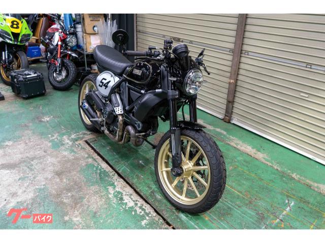 DUCATI スクランブラーカフェレーサー ETC バーエンドミラー