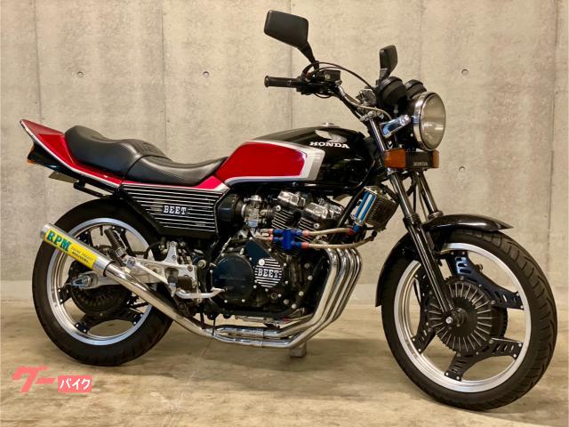 ＣＢＸ４００Ｆ　国内　２型　黒赤２型カラー　ＶＦハンドル　アールズオイルクーラー　羽テール　ＢＥＥＴアルフィン　４−２−１マフラー