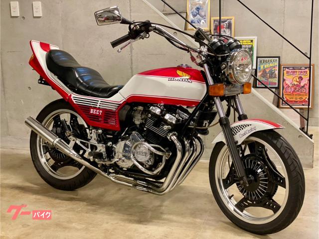 ＣＢＸ４００Ｆ　神奈川仕様　横濱ＳＴＹＬＥ　当時外装　エバハン　ＢＥＥＴ　カバー類メッキ加工　新品４−２−１マフラー　タックロール