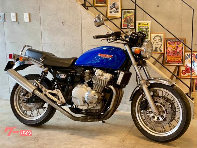 ＣＢ４００Ｆｏｕｒ　ブルー　社外マフラー　クラシックスタイルネイキッド