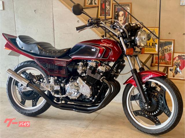 ＣＢＸ４００Ｆ　バーニングレッドラメ　セミレストア　メッキＶＦハンドル　ストラディバリウスマフラー　各部リペイント　ＢＥＥＴ