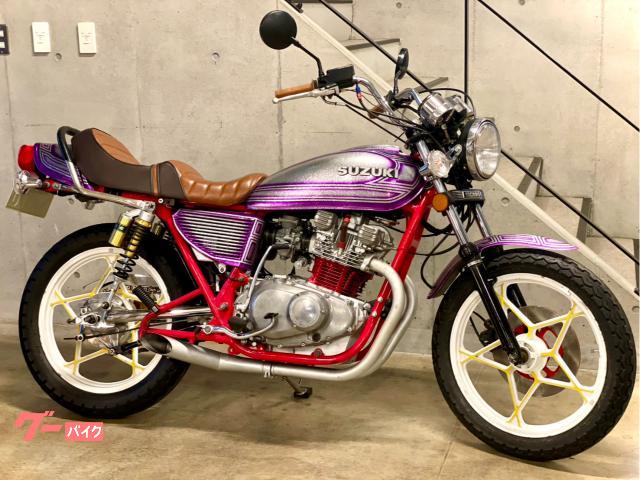 ＧＳ４００　シルバーパープルラメ　当時物ワイクロン　アップハンドル　星形キャスト　アルフィン　タックロールシート